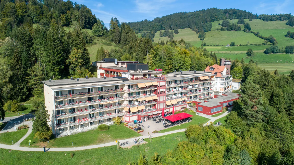 Das Reha-Zentrum Wald aus der Luft